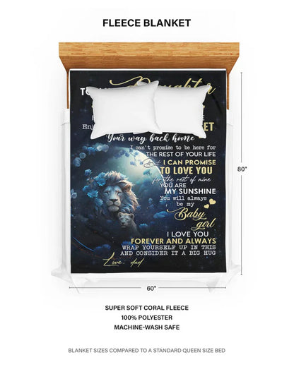 BLANKET FOR DAUGHTER - GIFT FROM DAD - COMFORT & WARMTH GIFT 2 NTTD00 BLANKET FOR DAUGHTER - GIFT FROM DAD - COMFORT & WARMTH GIFT NTTD00 (SKUB07-62)