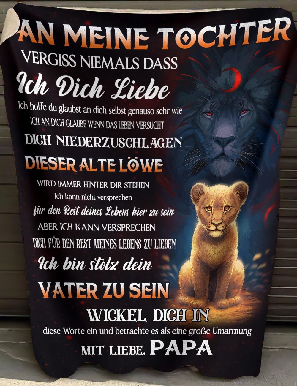 Besonderes Geschenk für deine Tochter – Decke von Papa