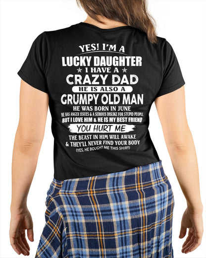 June - Awesome Grumpy Old Dad - Special gift for your daughter From Dad - TRNN06 (SKU10-50-06)
