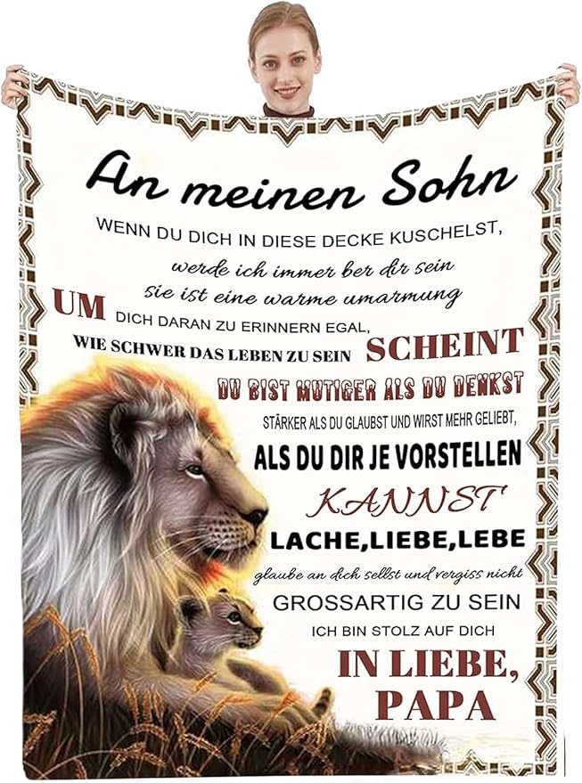 Besonderes Geschenk für deinen Sohn – Decke von Papa