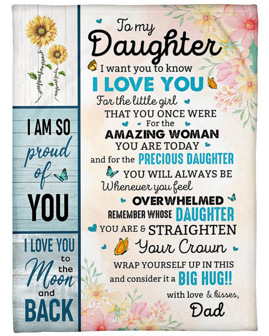 Special Gift For Your Daughter Blanket - From Dad