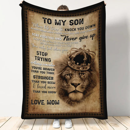 Special Gift For Your Son Blanket - From Mom