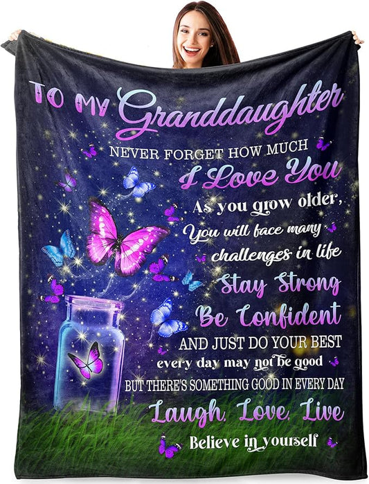 Special Gift For Your Granddaughter Blanket - From Grand (SKUB06-78)