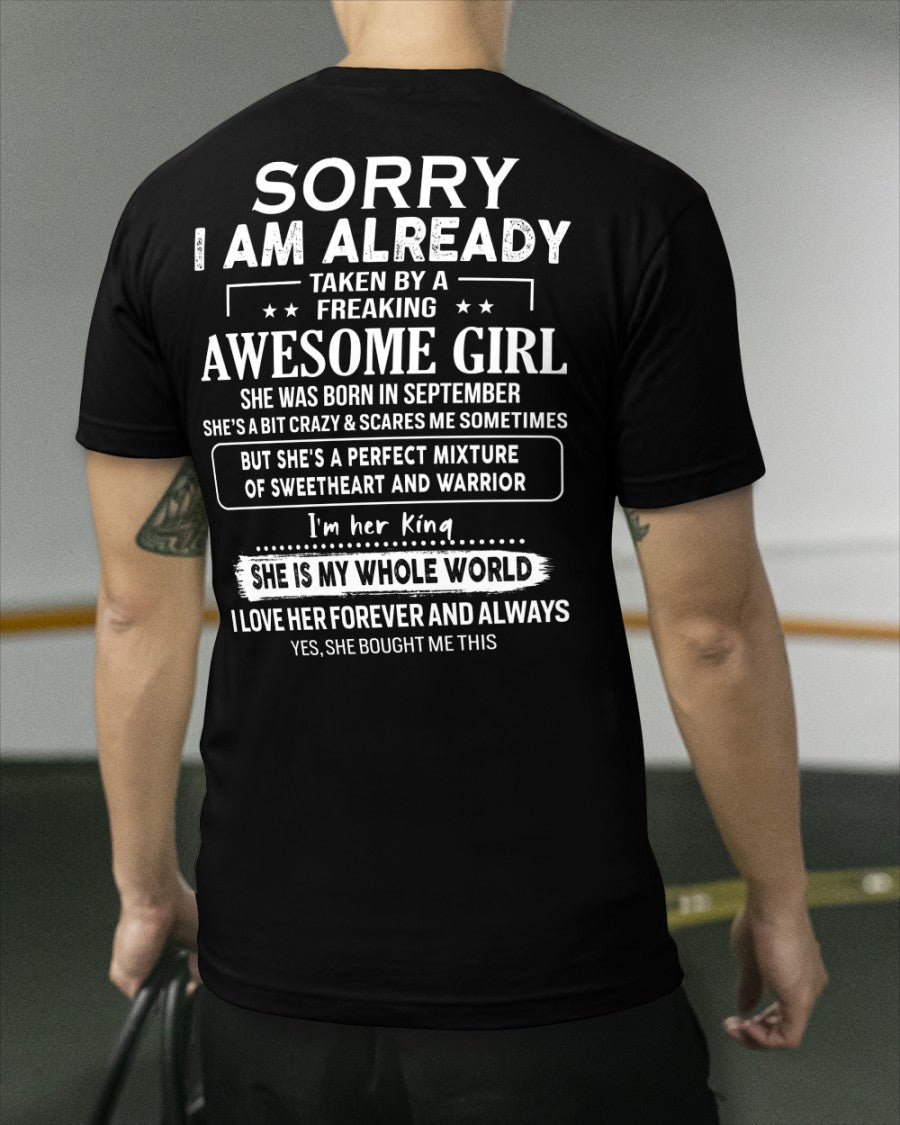 September - Awesome girl - Perfect gift for your boyfriend - (SKU04-86-09) - From Wife TRNN09