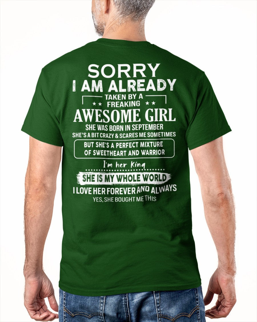 September - Awesome girl - Perfect gift for your boyfriend - (SKU04-86-09) - From Wife TRNN09