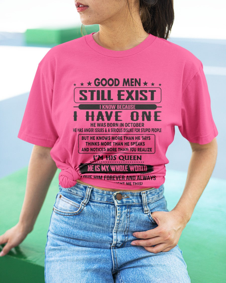 October - Good men Still Exist - gift for your girlfriend, wife from Husband - TRNN10 (SKU-GM-10)