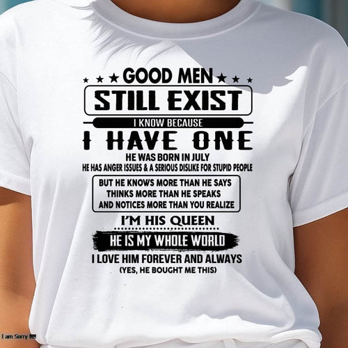 July - Good men Still Exist - gift for your girlfriend, wife from Husband - TRNN07 (SKU-GM-07)