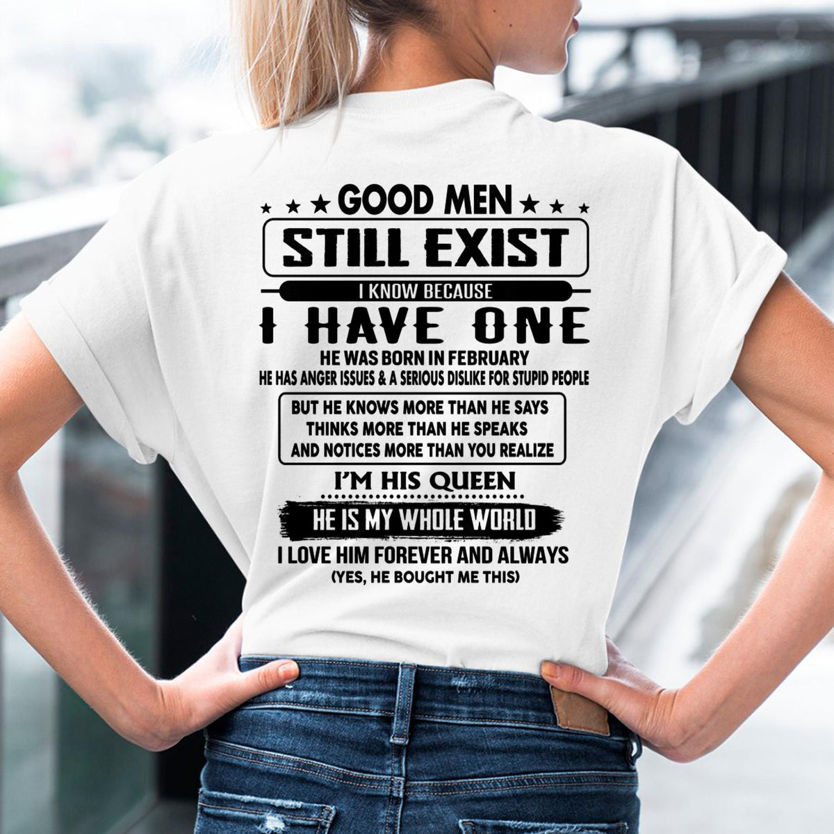 February - Good men Still Exist - gift for your girlfriend, wife from Husband - TRNN02 (SKU-GMSAU-02)