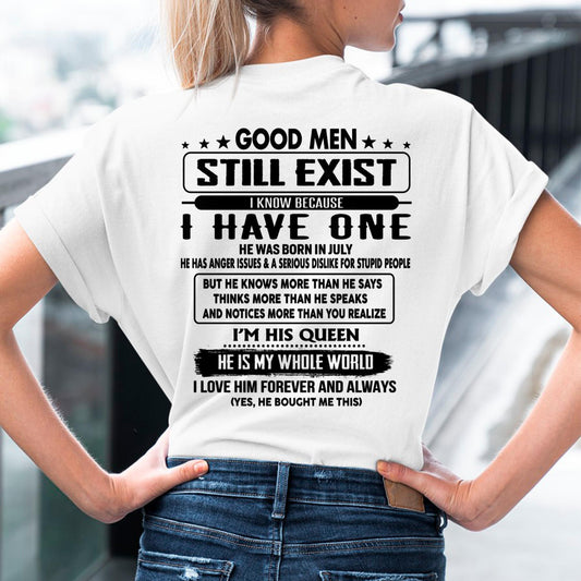 July - Good men Still Exist - gift for your girlfriend, wife from Husband - TRNN07 (SKU-GMSAU-07)