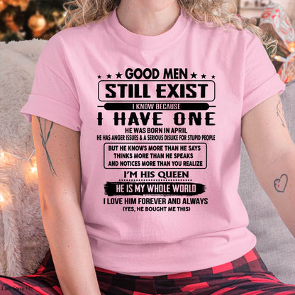 April - Good men Still Exist - gift for your girlfriend, wife from Husband - TRNN04 (SKU-GM-04)