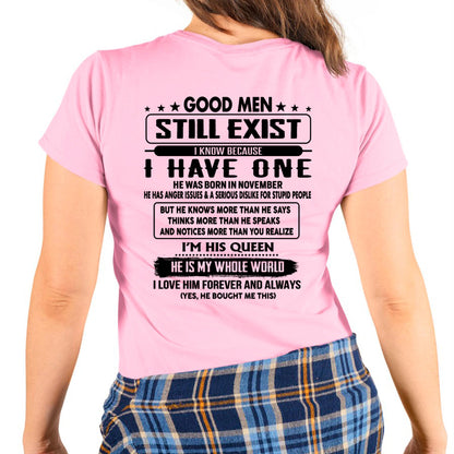 November - Good men Still Exist - gift for your girlfriend, wife from Husband - TRNN11 (SKU-GMSAU-11)