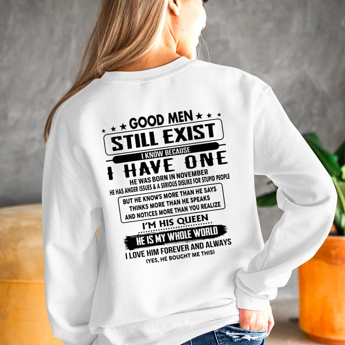 November - Good men Still Exist - gift for your girlfriend, wife from Husband - TRNN11 (SKU-GMSAU-11)