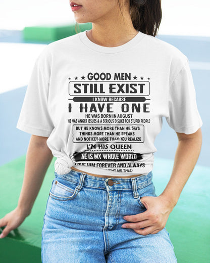 August - Good men Still Exist - gift for your girlfriend, wife from Husband - TRNN08 (SKU-GM-08)