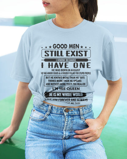 August - Good men Still Exist - gift for your girlfriend, wife from Husband - TRNN08 (SKU-GM-08)
