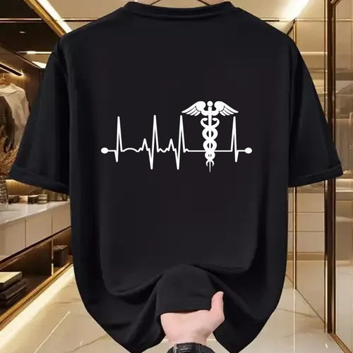 Best Doctor Shirt, Funny Doctor UnisexT-Shirt/Hoodie/Sweatshirt HLT00 - Heartbeat Caduceus For Women Men Nurse Physician Doctor Long Sleeve T-Shirt