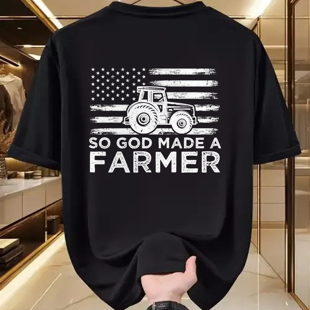 Best Farmer Life Shirt, Funny Farmer UnisexT-Shirt/Hoodie/Sweatshirt HLT00 - American Flag So God Made A Farmer 4th Of July T-Shirt (1)