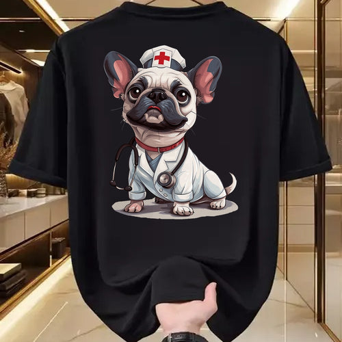 Best Doctor Shirt, Funny Doctor UnisexT-Shirt/Hoodie/Sweatshirt HLT00 - French Bulldog Nurse Dog Doctor Stethoscope T-Shirt