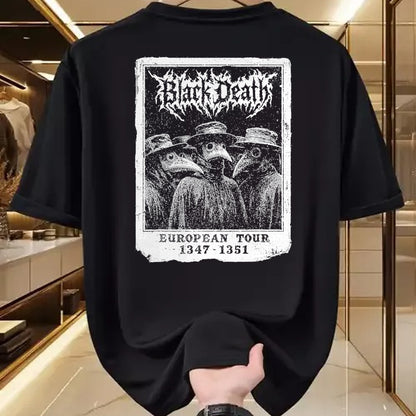Best Doctor Shirt, Funny Doctor UnisexT-Shirt/Hoodie/Sweatshirt HLT00 - Black Death European Tour  Plague Doctor Fake Band Merch T-Shirt