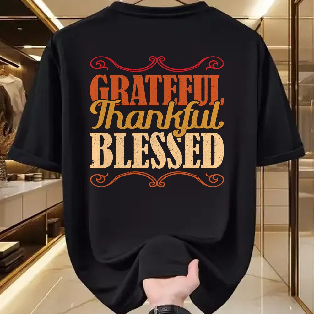 Best Thanksgiving Family Shirt , Funny Thanksgiving UnisexT-Shirt/Hoodie/Sweatshirt HLT00 - Grateful Thankful Blessed Thanksgiving T-Shirt