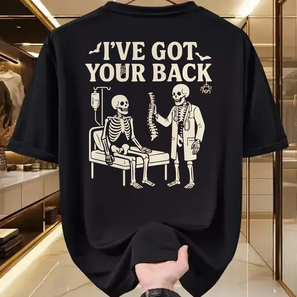 Best Doctor Shirt, Funny Doctor UnisexT-Shirt/Hoodie/Sweatshirt HLT00 - I've Got Your Back Halloween Skeleton Doctor Costume T-Shirt, Men, Dark Heather Grey, 3X-Large