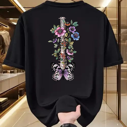 Best Doctor Shirt, Funny Doctor UnisexT-Shirt/Hoodie/Sweatshirt HLT00 - Floral Skeleton Butterfly Spine Chiropractor Chiropractic T-Shirt