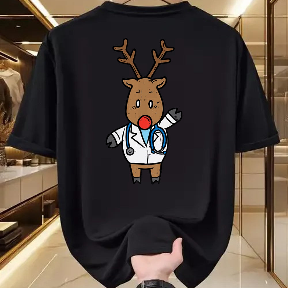 Best Doctor Shirt, Funny Doctor UnisexT-Shirt/Hoodie/Sweatshirt HLT00 - Reindeer Doctor Nurse Stethoscope Medical Christmas PJ T-Shirt