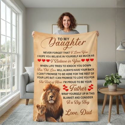 Special Daughter Gift Blanket - From Dad