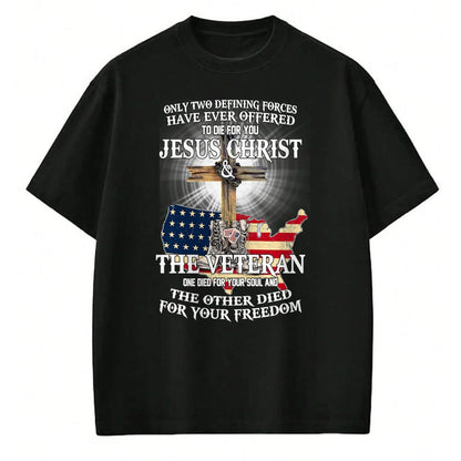 Best Thanksgiving Family Shirt , Funny Thanksgiving UnisexT-Shirt/Hoodie/Sweatshirt HLT00 - Jesus And Veteran, Died For Your Soul And Your Freedom T-Shirt