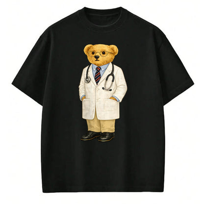 Best Doctor Shirt, Funny Doctor UnisexT-Shirt/Hoodie/Sweatshirt HLT00 - Gift for Doctor Bear with Glasses Teddy T-Shirt