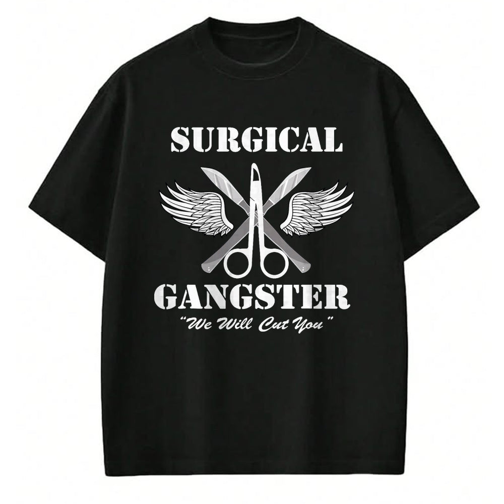 Best Doctor Shirt, Funny Doctor UnisexT-Shirt/Hoodie/Sweatshirt HLT00 - Surgical Gangster - Scrub Tech - Surgery T-Shirt, Men, Black, Large