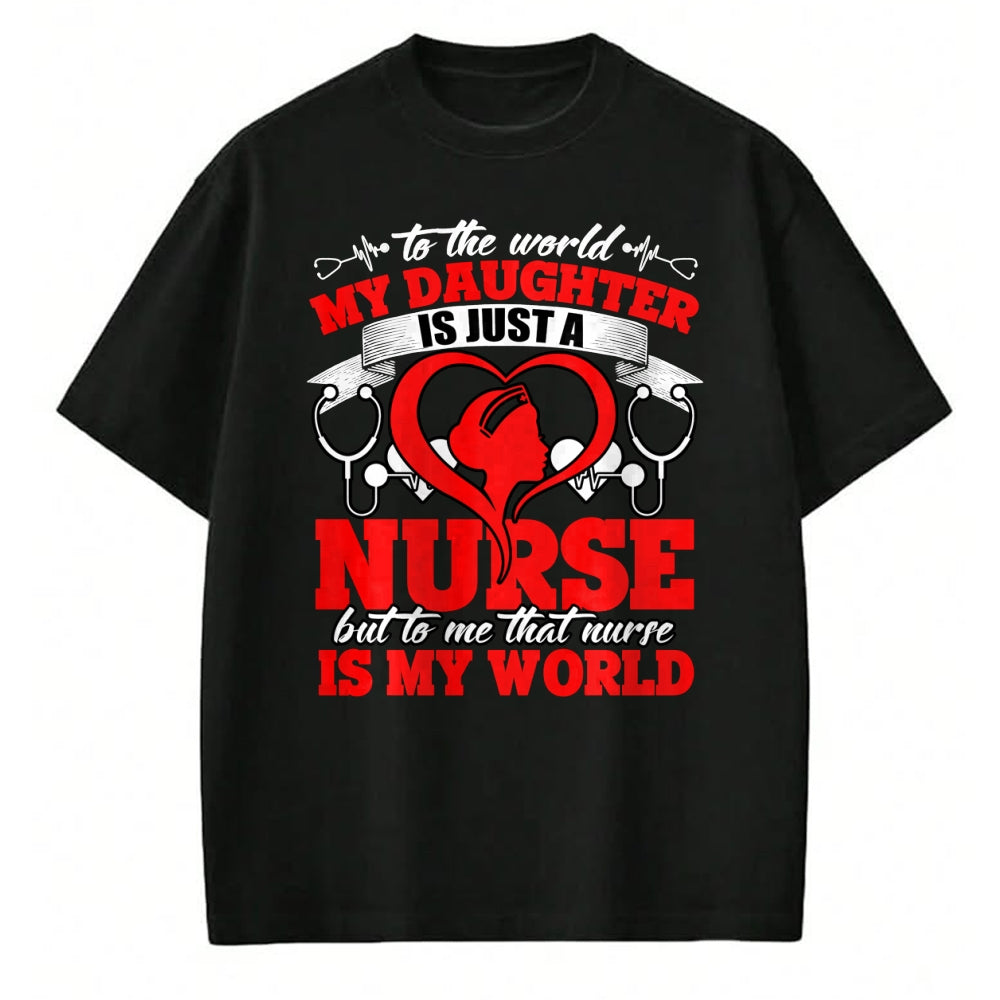 Funny Nurse Shirt, Nurse Unisex T-Shirt/Hoodie/Sweatshirt HLT00 - My Daughter Is A Nurse, Proud To Be A Nurse's Mom Long Sleeve T-Shirt