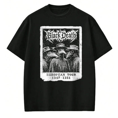 Best Doctor Shirt, Funny Doctor UnisexT-Shirt/Hoodie/Sweatshirt HLT00 - Black Death European Tour  Plague Doctor Fake Band Merch T-Shirt