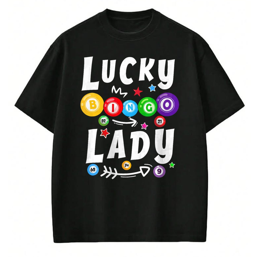 Gift for Mom Shirt, Funny Mom Unisex T-Shirt/Hoodie/Sweatshirt HLT00 - Bingo Night Funny Bingo Lucky Bingo Lady For Grandma Mom T-Shirt