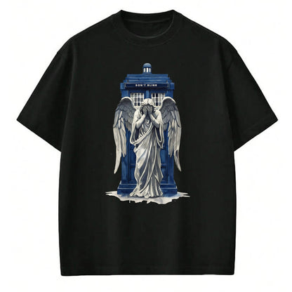 Best Doctor Shirt, Funny Doctor UnisexT-Shirt/Hoodie/Sweatshirt HLT00 - Weeping Angel with Blue Police Box 1 - Fan Fun T-Shirt