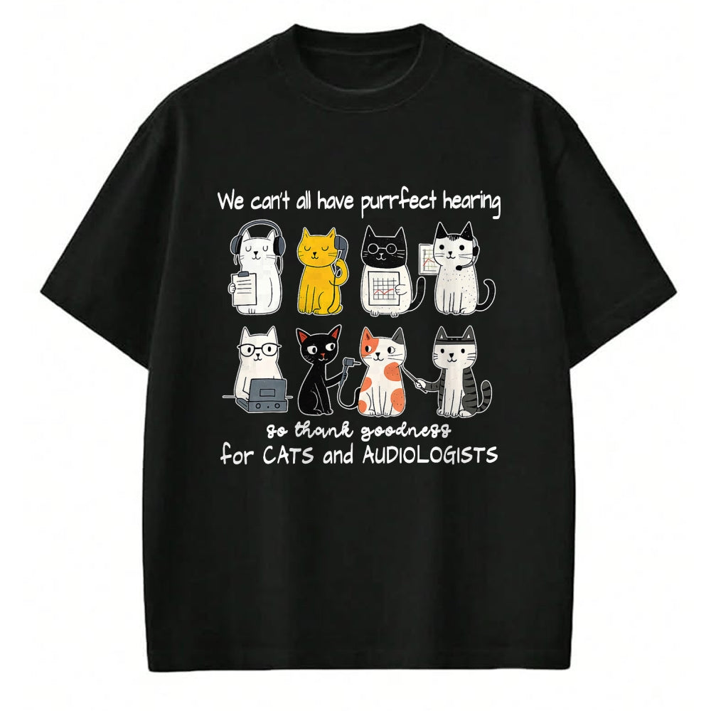 Best Doctor Shirt, Funny Doctor UnisexT-Shirt/Hoodie/Sweatshirt HLT00 - Cute Cat Audiology Ear Dr Audiologist Vestibular Therapist T-Shirt