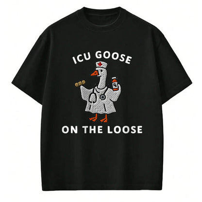 Best Doctor Shirt, Funny Doctor UnisexT-Shirt/Hoodie/Sweatshirt HLT00 - ICU Goose On The Loose Funny ICU Nurse Goose Design T-Shirt