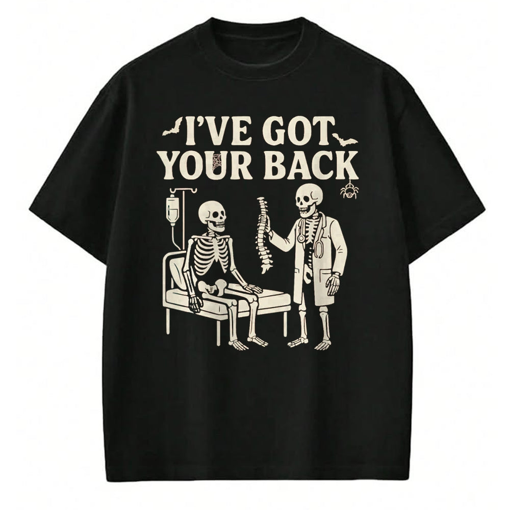 Best Doctor Shirt, Funny Doctor UnisexT-Shirt/Hoodie/Sweatshirt HLT00 - I've Got Your Back Halloween Skeleton Doctor Costume T-Shirt, Men, Dark Heather Grey, 3X-Large