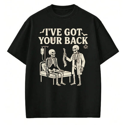Best Doctor Shirt, Funny Doctor UnisexT-Shirt/Hoodie/Sweatshirt HLT00 - I've Got Your Back Halloween Skeleton Doctor Costume T-Shirt, Men, Dark Heather Grey, 3X-Large