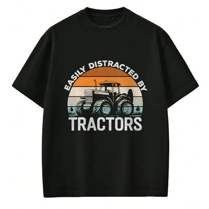 Best Farmer Life Shirt, Funny Farmer UnisexT-Shirt/Hoodie/Sweatshirt HLT00 - Farming Humor Easily Distracted By Tractor Farmer Mens T-Shirt