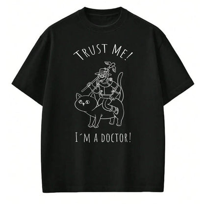 Best Doctor Shirt, Funny Doctor UnisexT-Shirt/Hoodie/Sweatshirt HLT00 - Steampunk Trust me, I'm a Doctor Cat Plague Doctor T-Shirt
