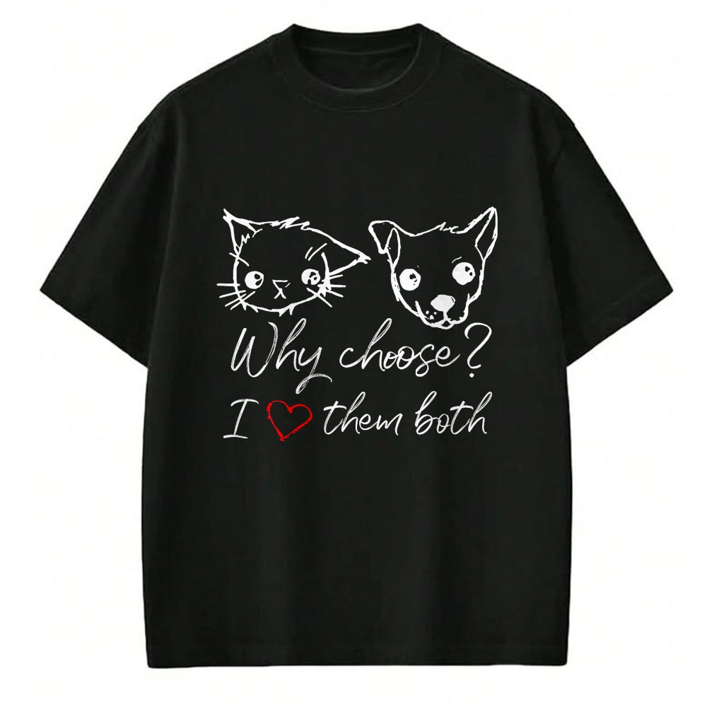 Cat Love Shirt, Funny Cat Lover Gift UnisexT-Shirt/Hoodie/Sweatshirt HLT00 - Cat and Dog Lover I Love Puppies and Kittens T-Shirt