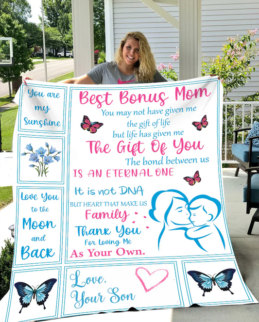 Best Bonus Mom Blanket - from son