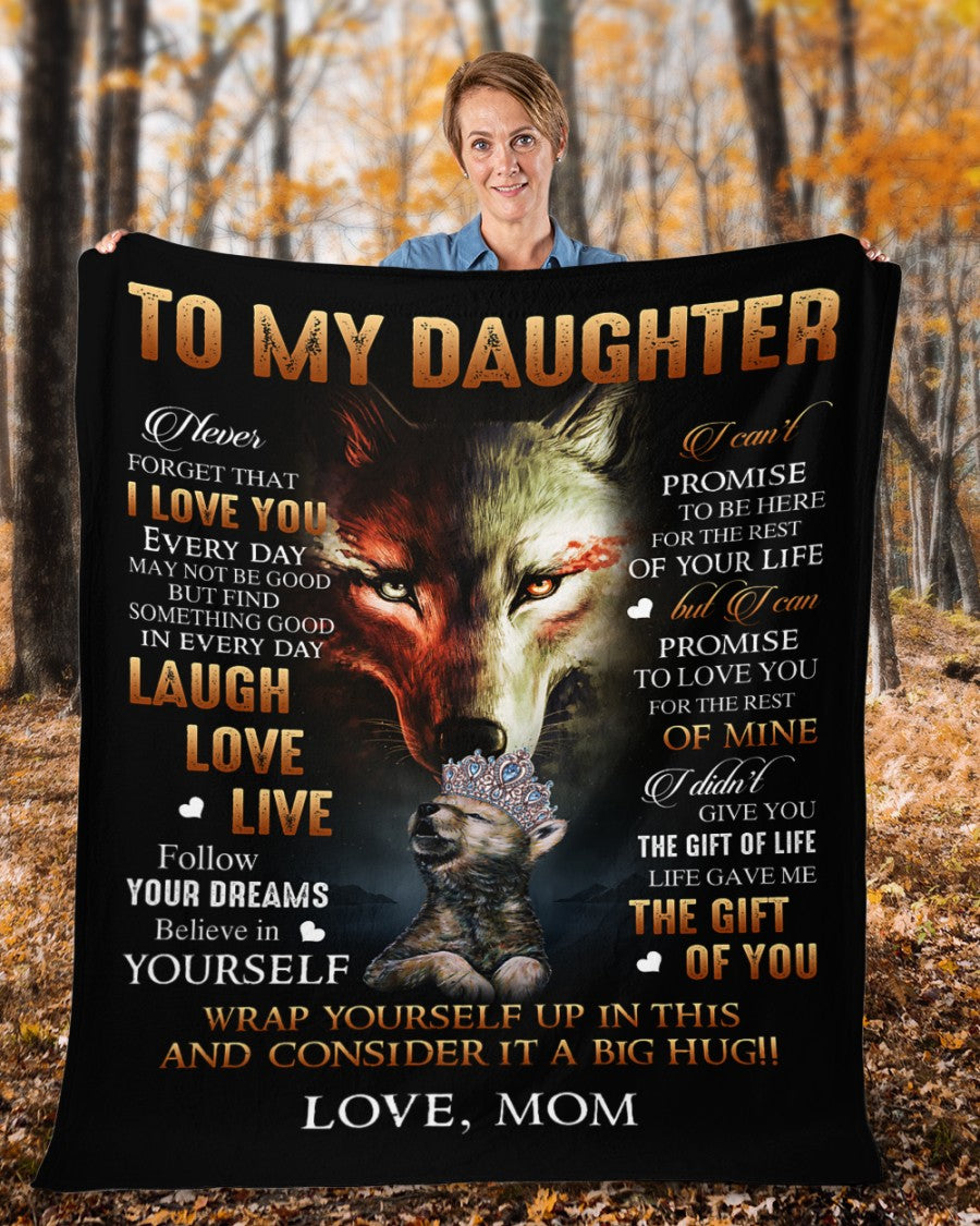 To My Daughter - From Mom - Blanket