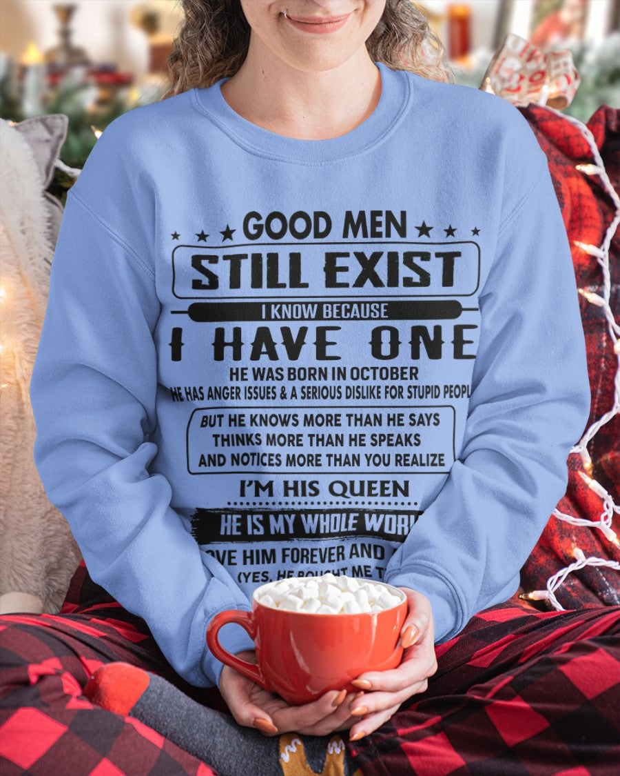 October - Good men Still Exist - gift for your girlfriend, wife from Husband - TRNN10 (SKU-GM-10)