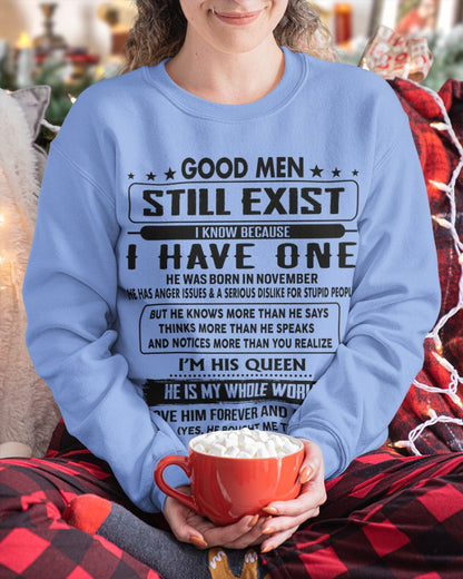 November - Good men Still Exist - gift for your girlfriend, wife from Husband - TRNN11 (SKU-GM-11)