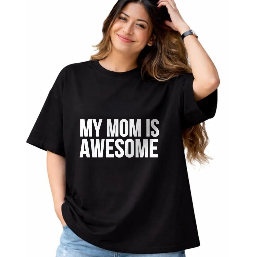 Gift for Mom Shirt, Funny Mom Unisex T-Shirt/Hoodie/Sweatshirt HLT00 - My Mom Is Awesome Premium T-Shirt