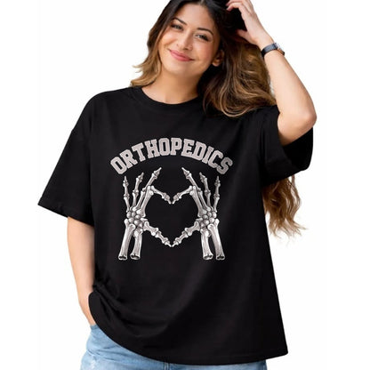 Best Doctor Shirt, Funny Doctor UnisexT-Shirt/Hoodie/Sweatshirt HLT00 - Orthopedics Skeleton Hand Heart Ortho Nurse RN Crew T-Shirt