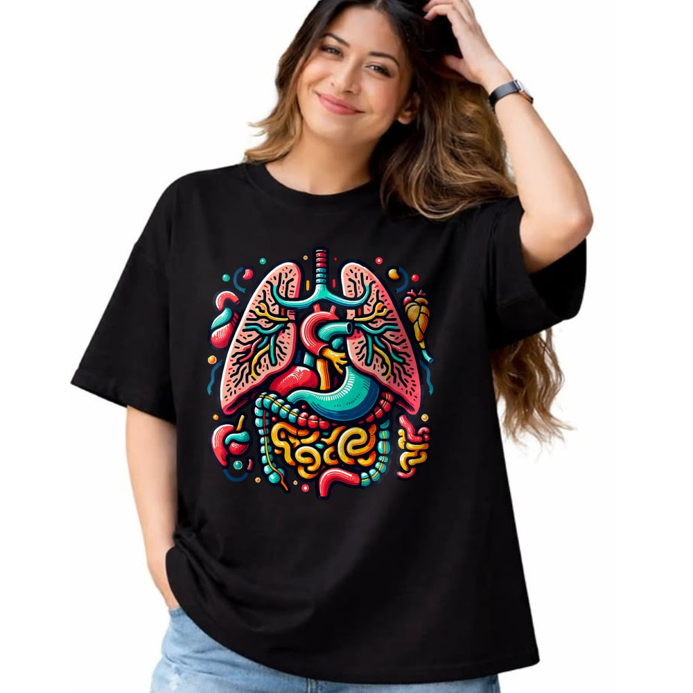 Best Doctor Shirt, Funny Doctor UnisexT-Shirt/Hoodie/Sweatshirt HLT00 - Colorful Human Body Anatomy Illustrated Internal Organs Art T-Shirt