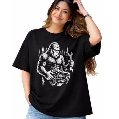 Best Mechanic Life Shirt, Funny Mechanic UnisexT-Shirt/Hoodie/Sweatshirt HLT00 - Funny Mechanic Bigfoot Sasquatch Engine Car Repair T-Shirt (1)