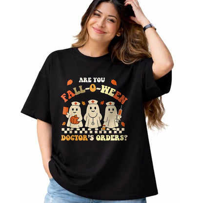 Best Doctor Shirt, Funny Doctor UnisexT-Shirt/Hoodie/Sweatshirt HLT00 - Funny Nurse Halloween Ghost Medical Fall Humor T-Shirt